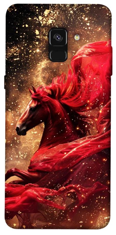 Чехол itsPrint Red sparkles Horse для Samsung A530 Galaxy A8 (2018), животные, купить оптом с доставкой