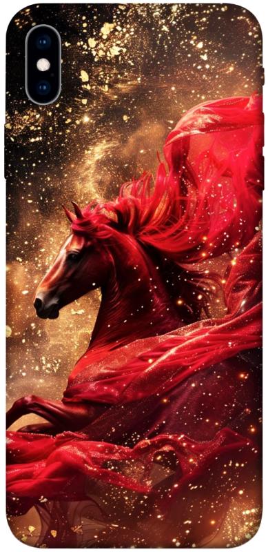 Чехол itsPrint Red sparkles Horse для Apple iPhone XS Max (6.5"), животные, купить оптом с доставкой
