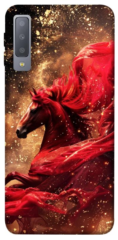 Чехол itsPrint Red sparkles Horse для Samsung A750 Galaxy A7 (2018), животные, купить оптом с доставкой