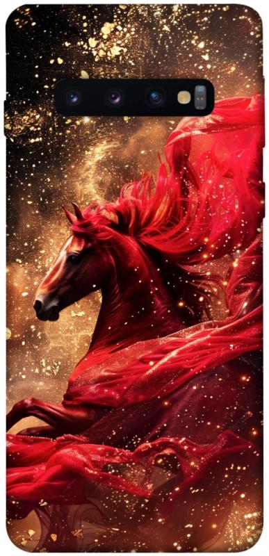 Чохол itsPrint Red sparkles Horse для Samsung Galaxy S10, тварини, купити оптом з доставкою