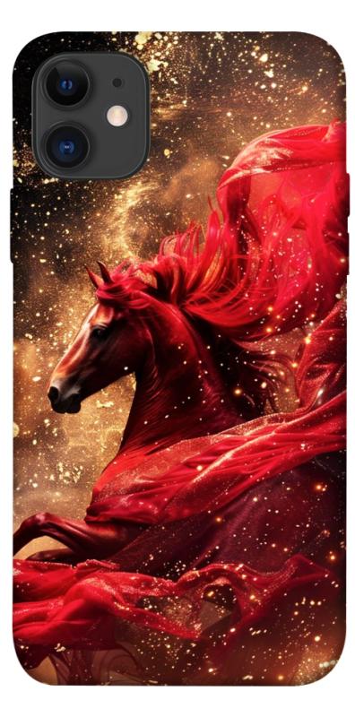 Чехол itsPrint Red sparkles Horse для Apple iPhone 11 (6.1"), животные, купить оптом с доставкой