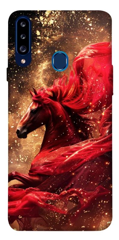 Чехол itsPrint Red sparkles Horse для Samsung Galaxy A20s, животные, купить оптом с доставкой