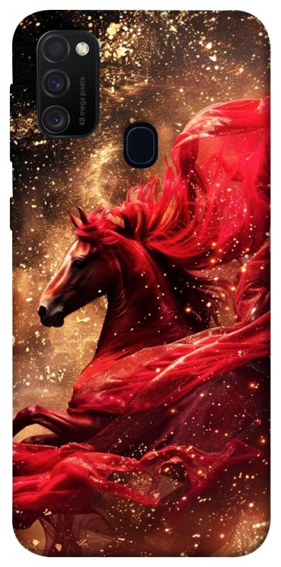 Чехол itsPrint Red sparkles Horse для Samsung Galaxy M30s / M21, животные, купить оптом с доставкой