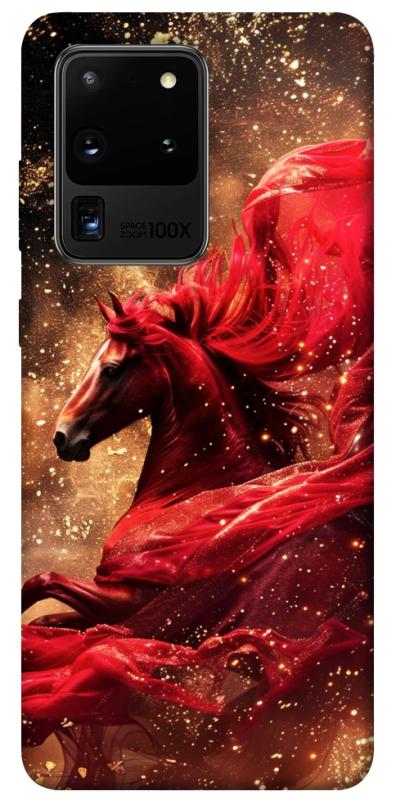 Чехол itsPrint Red sparkles Horse для Samsung Galaxy S20 Ultra, животные, купить оптом с доставкой