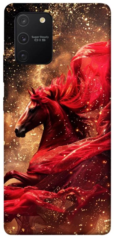 Чехол itsPrint Red sparkles Horse для Samsung Galaxy S10 Lite, животные, купить оптом с доставкой