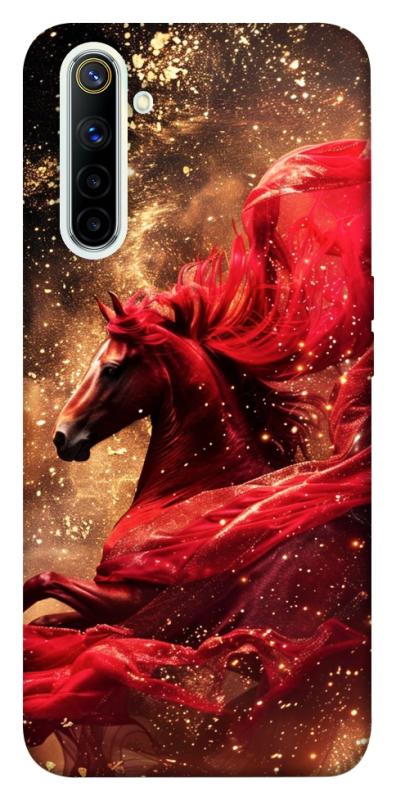 Чехол itsPrint Red sparkles Horse для Realme 6, животные, купить оптом с доставкой
