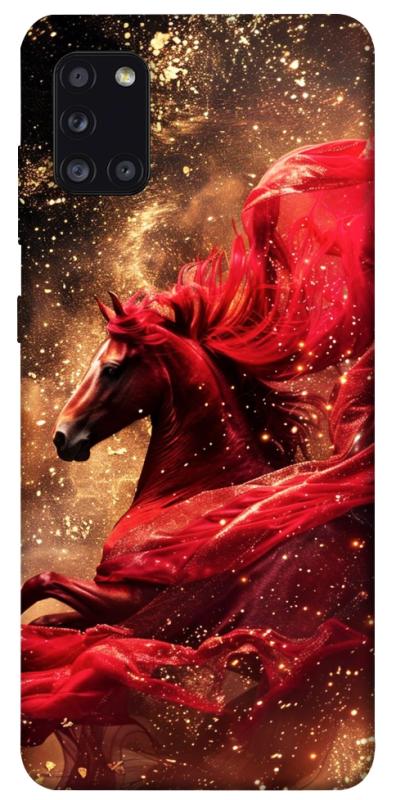 Чохол itsPrint Red sparkles Horse для Samsung Galaxy A31, тварини, купити оптом з доставкою