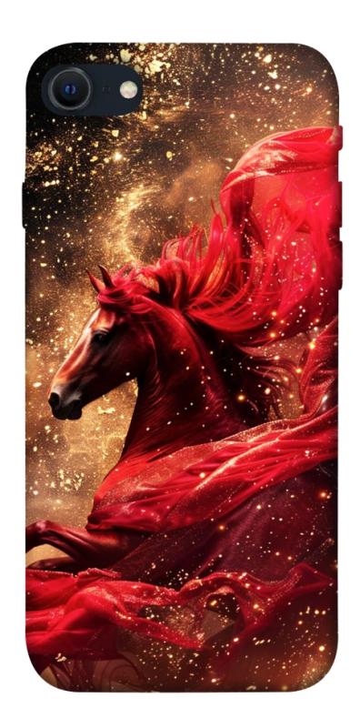 Чехол itsPrint Red sparkles Horse для Apple iPhone SE (2020), животные, купить оптом с доставкой