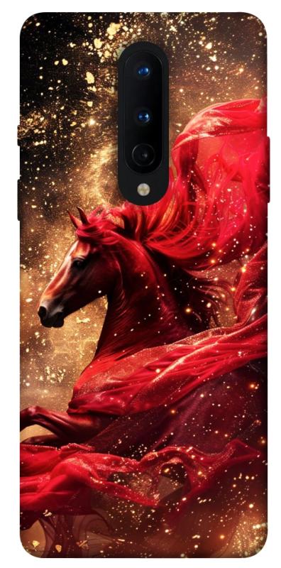 Чохол itsPrint Red sparkles Horse для OnePlus 8, тварини, купити оптом з доставкою