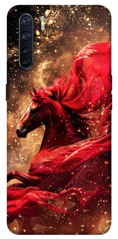 Чехол itsPrint Red sparkles Horse для Oppo A91, животные, купить оптом с доставкой