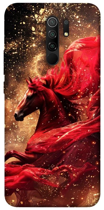 Чехол itsPrint Red sparkles Horse для Xiaomi Redmi 9, животные, купить оптом с доставкой