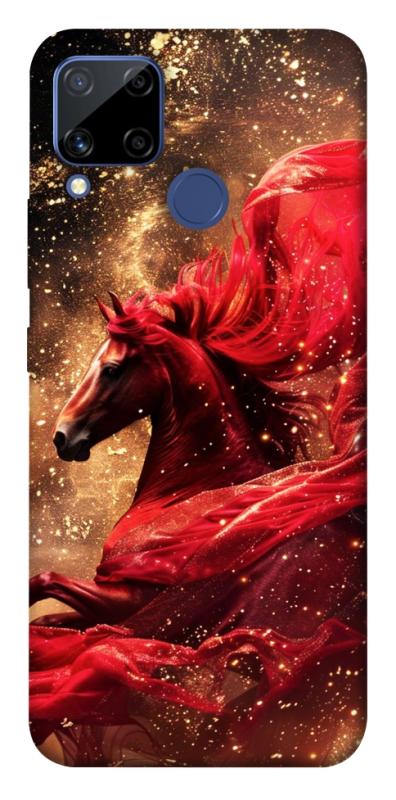 Чехол itsPrint Red sparkles Horse для Realme C15, животные, купить оптом с доставкой