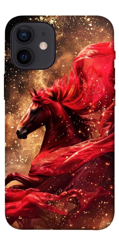 Чехол itsPrint Red sparkles Horse для Apple iPhone 12 mini (5.4"), животные, купить оптом с доставкой