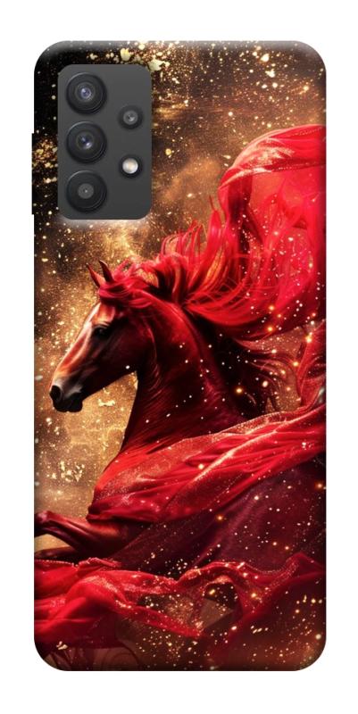 Чехол itsPrint Red sparkles Horse для Samsung Galaxy A32 (A326B) 5G, животные, купить оптом с доставкой