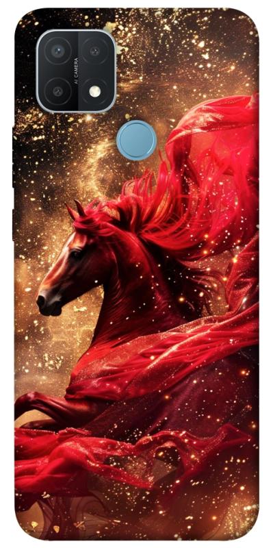 Чехол itsPrint Red sparkles Horse для Oppo A15s / A15, животные, купить оптом с доставкой