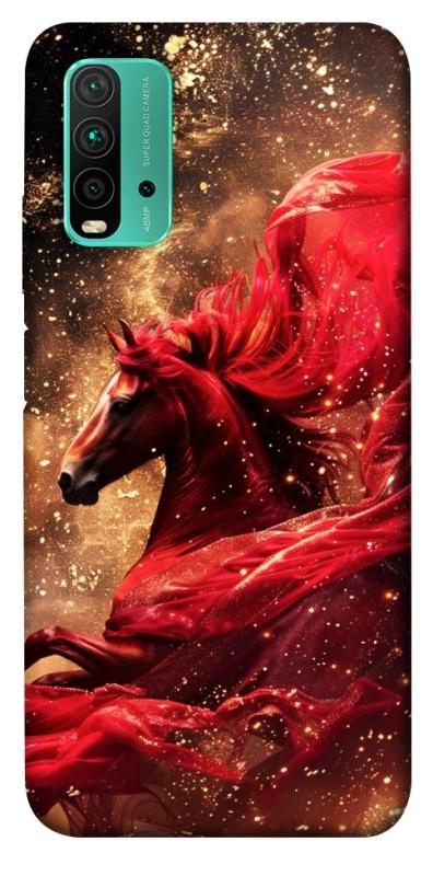 Чехол itsPrint Red sparkles Horse для Xiaomi Redmi Note 9 4G / Redmi 9 Power / Redmi 9T, животные, купить оптом с доставкой
