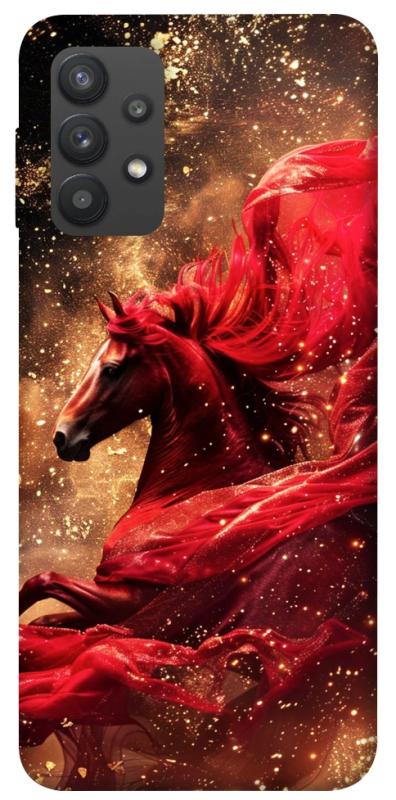 Чехол itsPrint Red sparkles Horse для Samsung Galaxy A32 (A325F) 4G, животные, купить оптом с доставкой