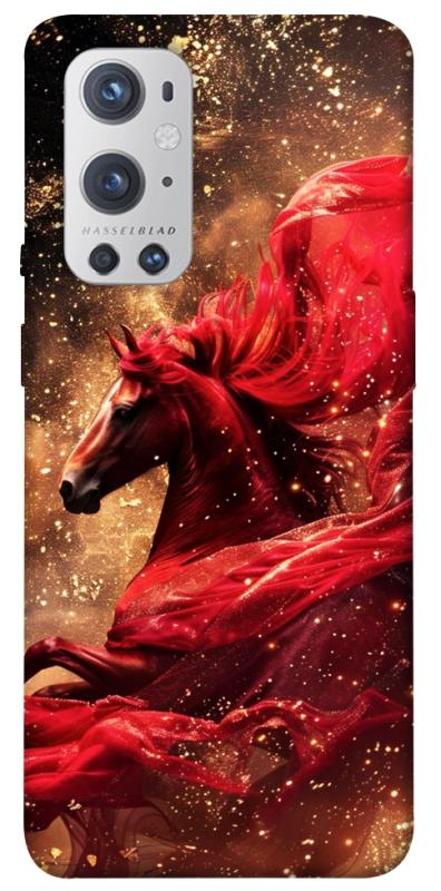 Чехол itsPrint Red sparkles Horse для OnePlus 9 Pro, животные, купить оптом с доставкой