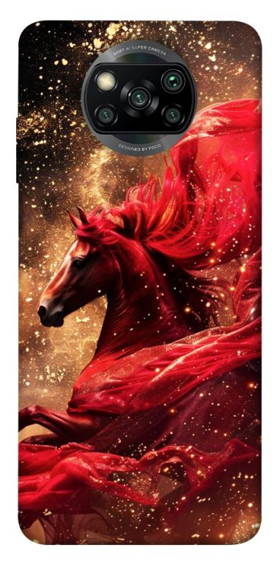 Чехол itsPrint Red sparkles Horse для Xiaomi Poco X3 NFC / Poco X3 Pro, животные, купить оптом с доставкой