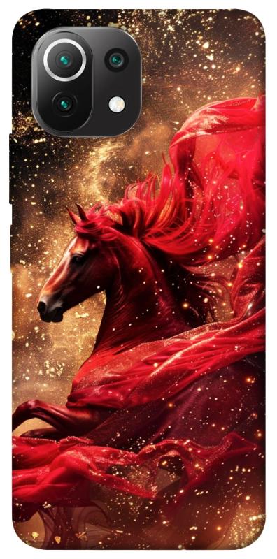 Чехол itsPrint Red sparkles Horse для Xiaomi Mi 11 Lite, животные, купить оптом с доставкой