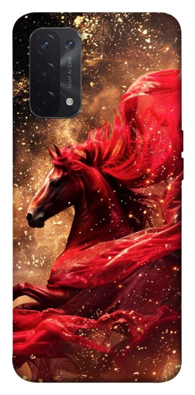 Чехол itsPrint Red sparkles Horse для Oppo A54 4G, животные, купить оптом с доставкой