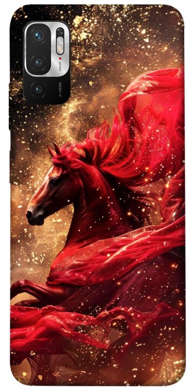 Чохол itsPrint Red sparkles Horse для Xiaomi Redmi Note 10 5G, тварини, купити оптом з доставкою