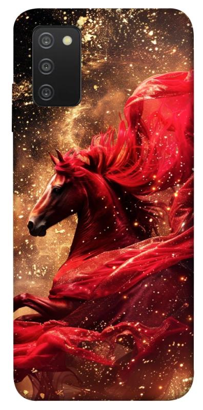 Чехол itsPrint Red sparkles Horse для Samsung Galaxy A03s, животные, купить оптом с доставкой