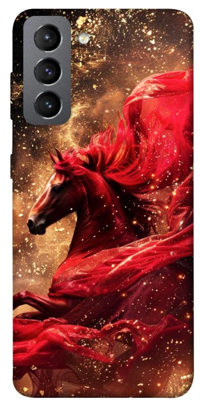 Чехол itsPrint Red sparkles Horse для Samsung Galaxy S21 FE, животные, купить оптом с доставкой