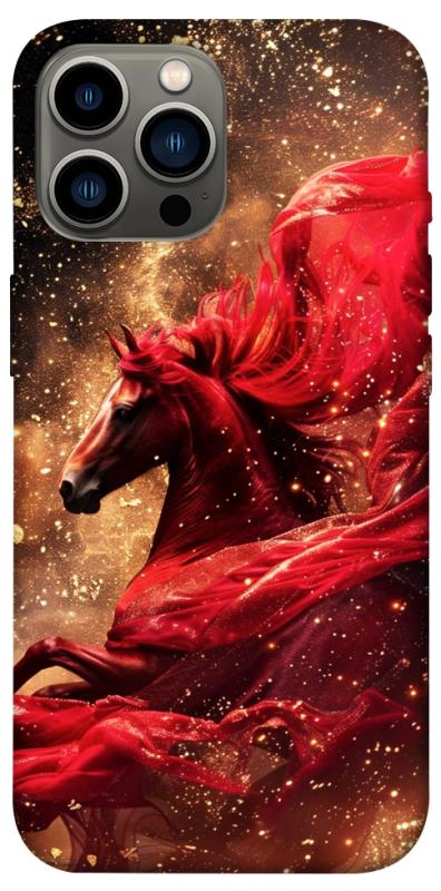 Чехол itsPrint Red sparkles Horse для Apple iPhone 13 Pro Max (6.7"), животные, купить оптом с доставкой