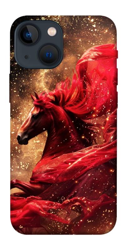 Чехол itsPrint Red sparkles Horse для Apple iPhone 13 mini (5.4"), животные, купить оптом с доставкой