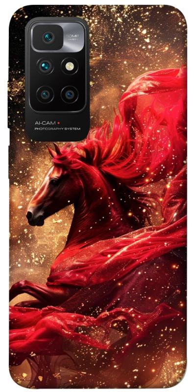 Чехол itsPrint Red sparkles Horse для Xiaomi Redmi 10, животные, купить оптом с доставкой