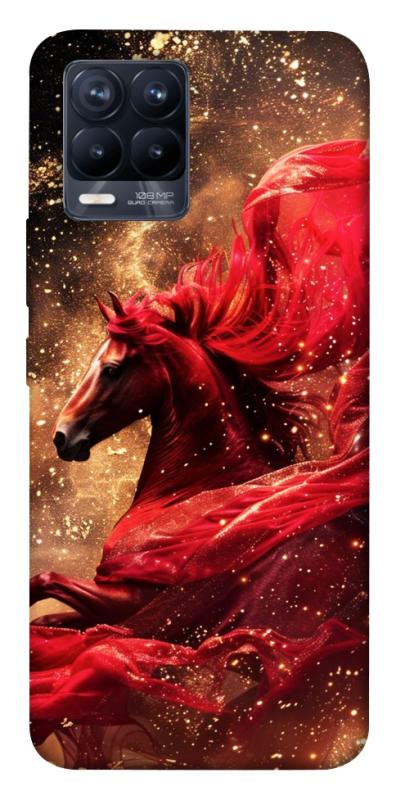 Чохол itsPrint Red sparkles Horse для Realme 8, тварини, купити оптом з доставкою
