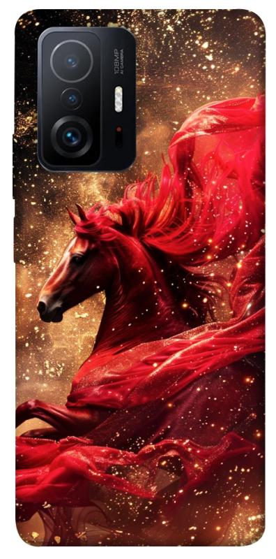 Чохол itsPrint Red sparkles Horse для Xiaomi 11T / 11T Pro, тварини, купити оптом з доставкою