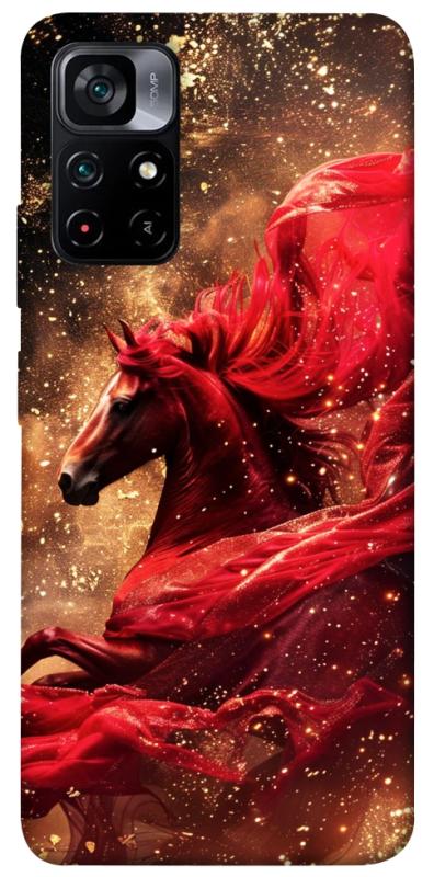 Чехол itsPrint Red sparkles Horse для Xiaomi Poco M4 Pro 5G, животные, купить оптом с доставкой