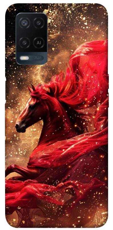 Чехол itsPrint Red sparkles Horse для Oppo A16s / A16, животные, купить оптом с доставкой