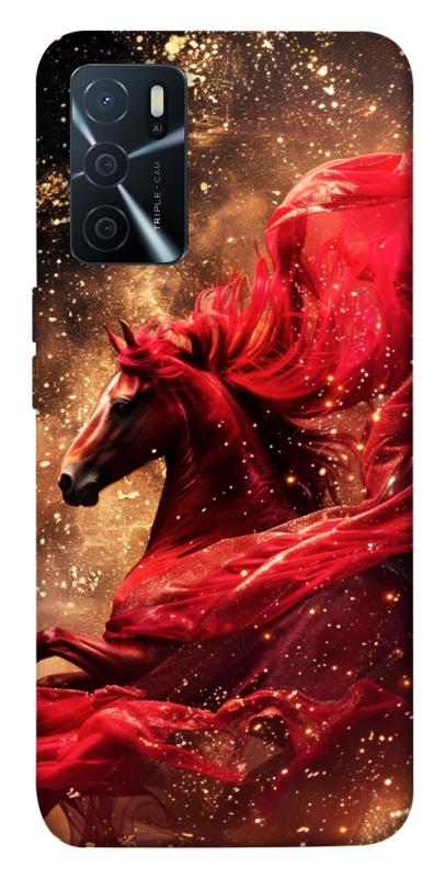 Чехол itsPrint Red sparkles Horse для Oppo A16s / A16, животные, купить оптом с доставкой
