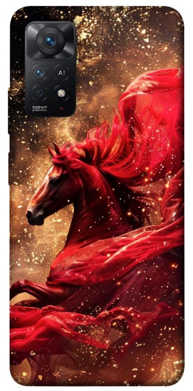 Чехол itsPrint Red sparkles Horse для Xiaomi Redmi Note 11 Pro 4G/5G, животные, купить оптом с доставкой