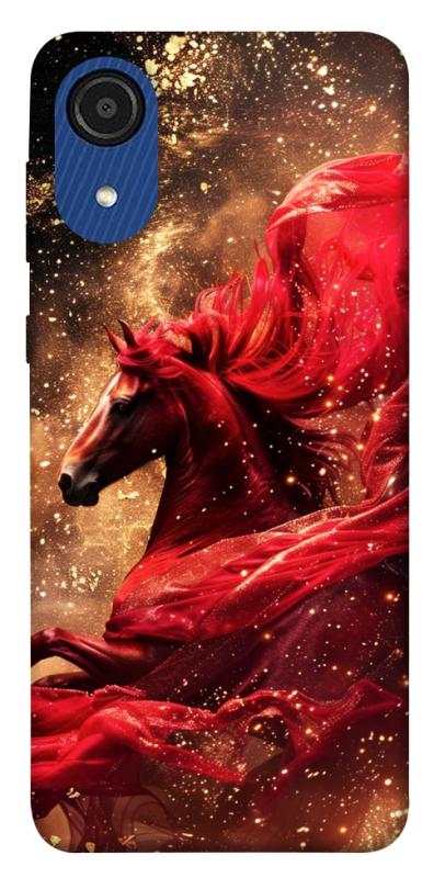 Чехол itsPrint Red sparkles Horse для Samsung Galaxy A03 Core, животные, купить оптом с доставкой