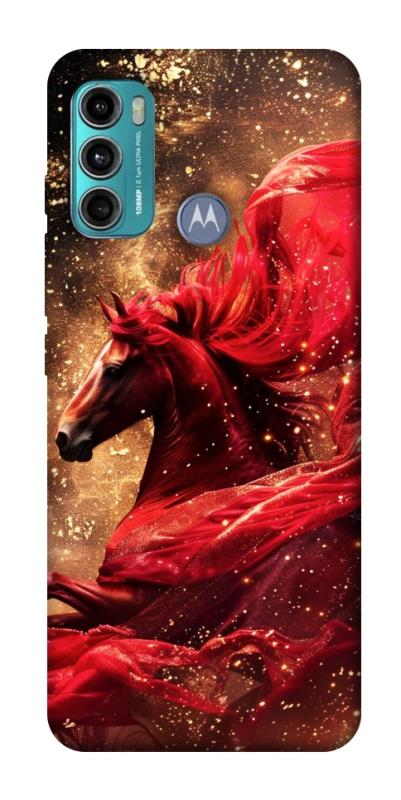 Чохол itsPrint Red sparkles Horse для Motorola Moto G60, тварини, купити оптом з доставкою