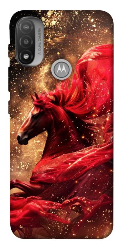 Чехол itsPrint Red sparkles Horse для Motorola Moto E20, животные, купить оптом с доставкой