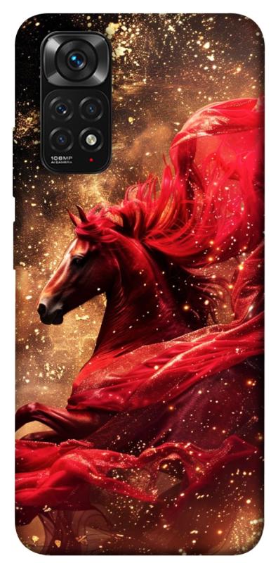 Чехол itsPrint Red sparkles Horse для Xiaomi Redmi Note 11 (Global) / Note 11S, животные, купить оптом с доставкой