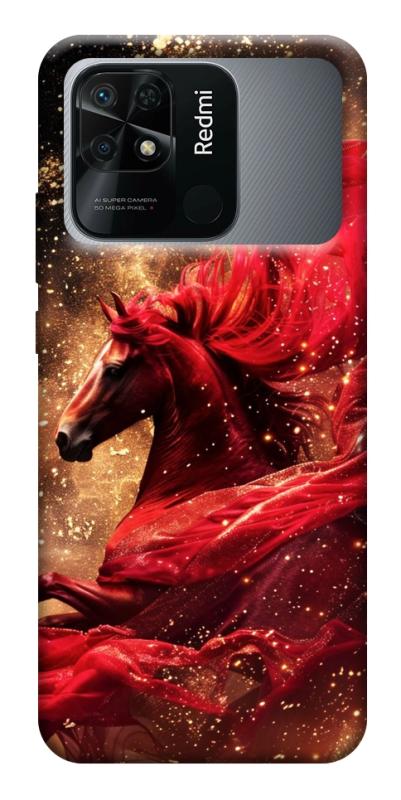 Чехол itsPrint Red sparkles Horse для Xiaomi Redmi 10C, животные, купить оптом с доставкой