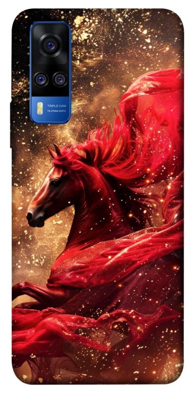 Чехол itsPrint Red sparkles Horse для Vivo Y51a, животные, купить оптом с доставкой