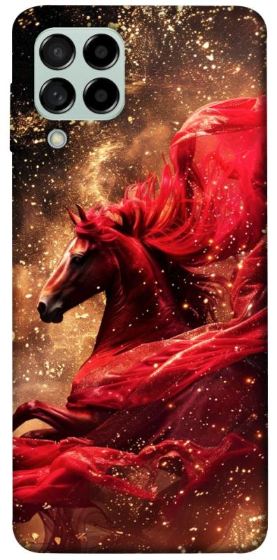 Чехол itsPrint Red sparkles Horse для Samsung Galaxy M53 5G, животные, купить оптом с доставкой
