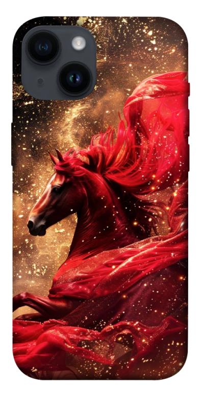 Чехол itsPrint Red sparkles Horse для Apple iPhone 14 (6.1"), животные, купить оптом с доставкой