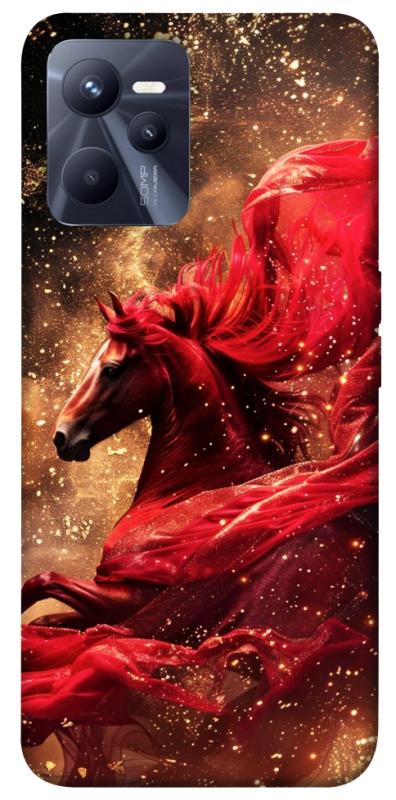 Чехол itsPrint Red sparkles Horse для Realme C35, животные, купить оптом с доставкой
