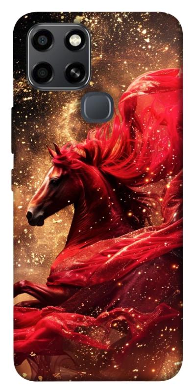 Чехол itsPrint Red sparkles Horse для Infinix Smart 6, животные, купить оптом с доставкой