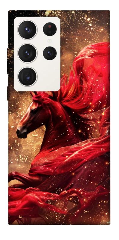 Чехол itsPrint Red sparkles Horse для Samsung Galaxy S23 Ultra, животные, купить оптом с доставкой
