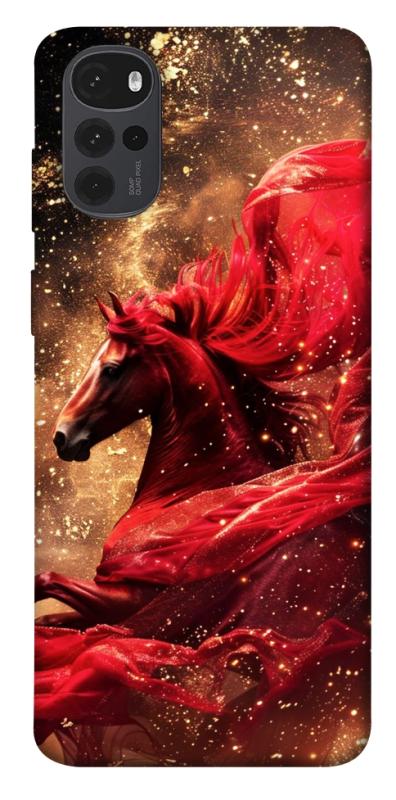 Чехол itsPrint Red sparkles Horse для Motorola Moto G22, животные, купить оптом с доставкой