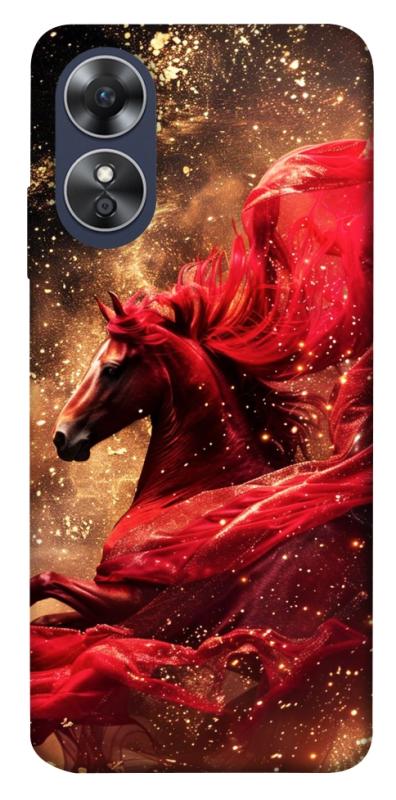 Чехол itsPrint Red sparkles Horse для Oppo A17, животные, купить оптом с доставкой